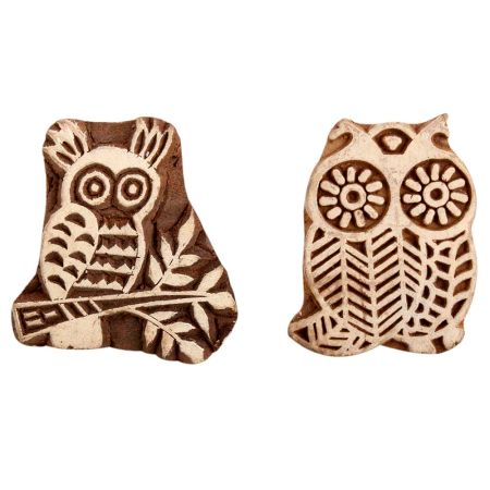 Set of 2 Piece New Mix Wooden Printing Block